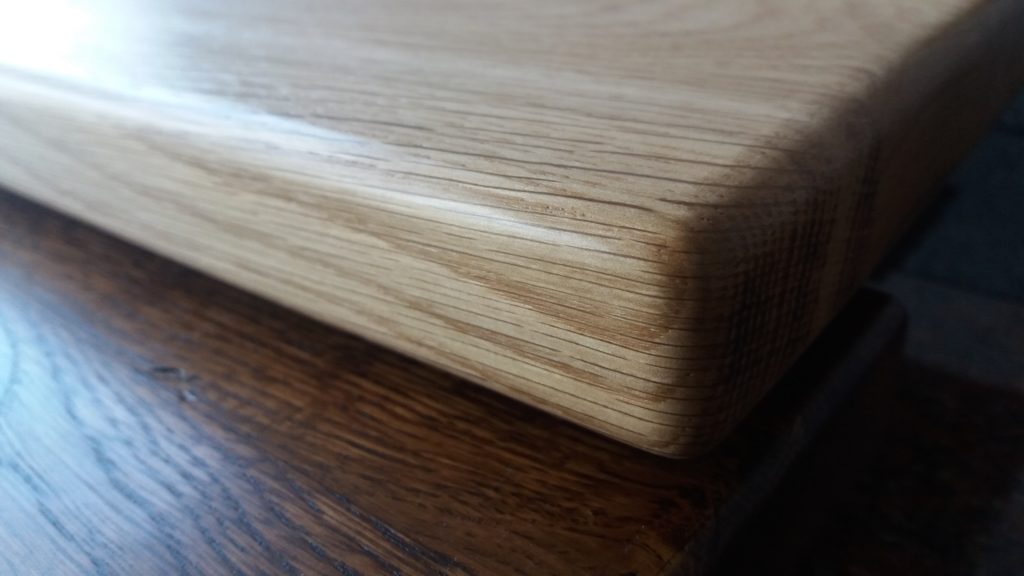 parapety drewniane rogi i kradzie delikatnie zaokrąglone