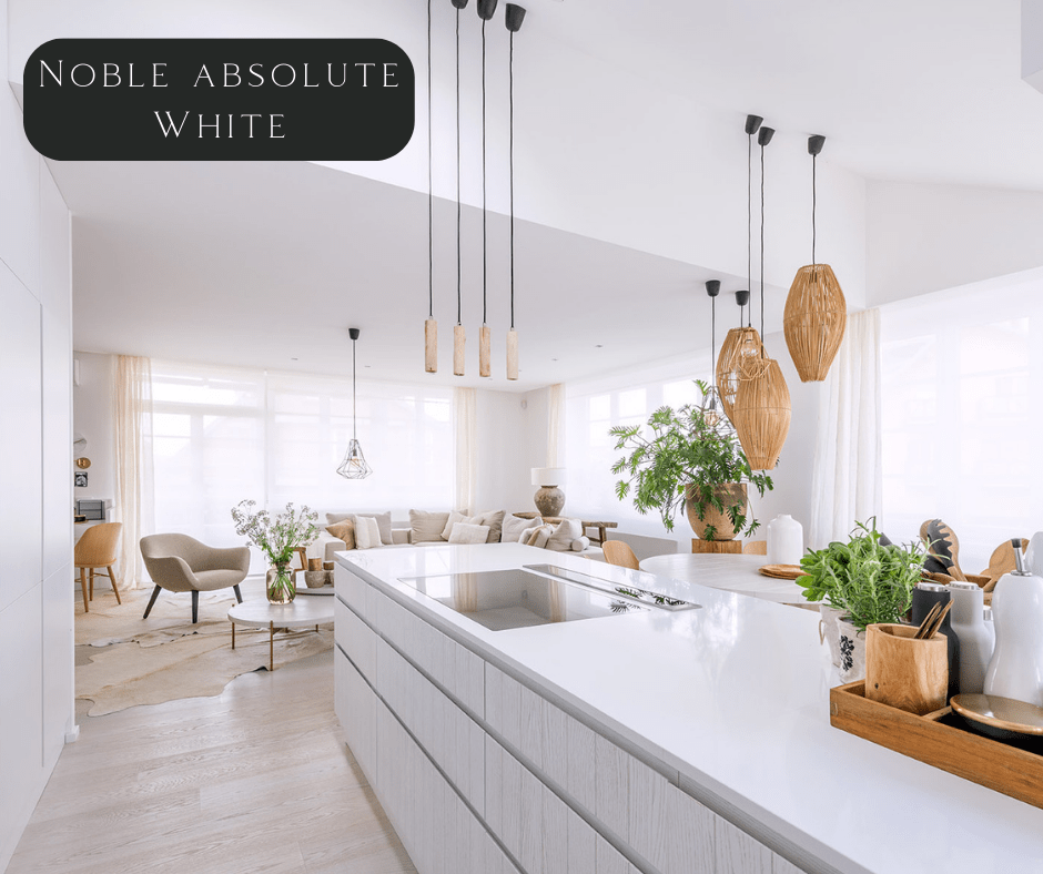 Biały blat kuchenny, noble absolute whitetechnistone