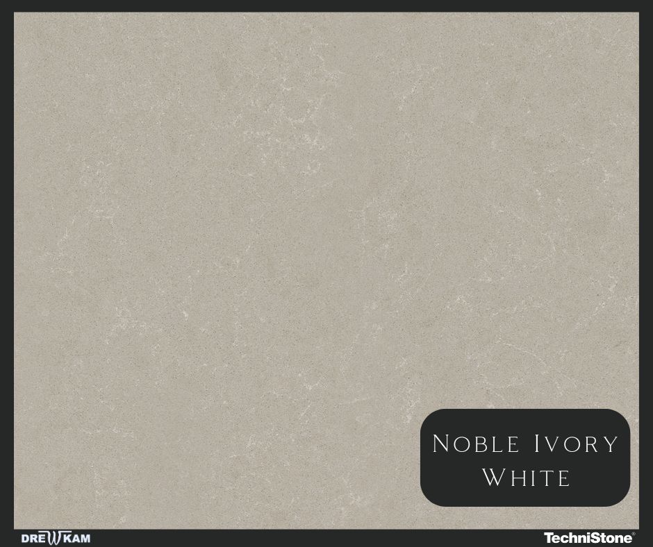 Noble Ivory White - Technistone, konglomerat, beżowe blaty kuchenne