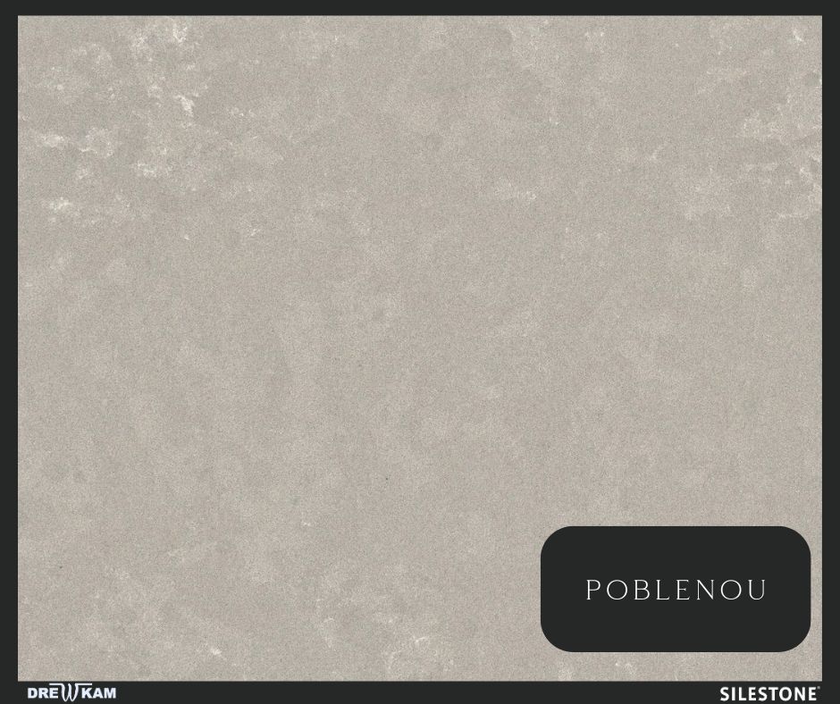 Poblenou Silestone, konglomerat, beżowe blaty kuchenne