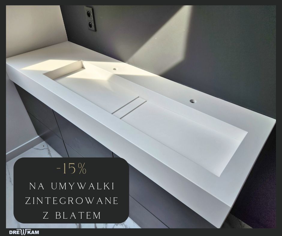 Umywalki zintegrowane z zlewem, promocja