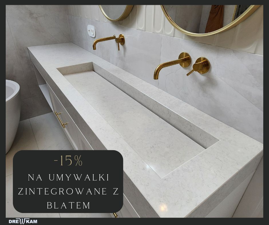 Umywalki zintegrowane z zlewem, promocja