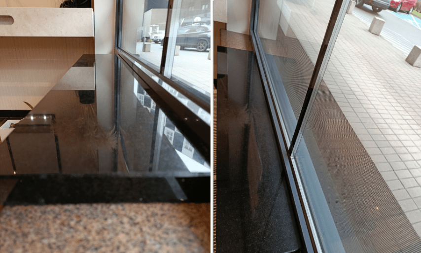 outlet parapet, granit Nero assoluto