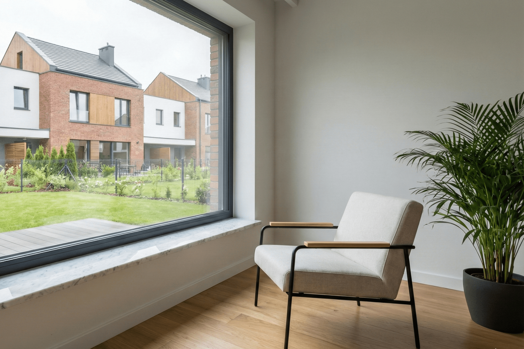 jaki materiał na parapet, okno, parpet, fotel