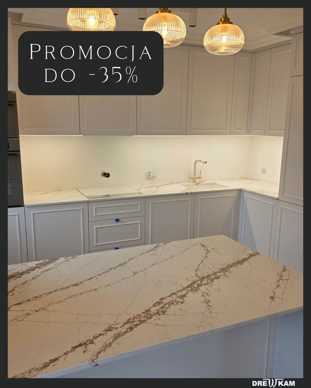 Promocja do -35%, bronze coast technistone, blat kuchenny, wyspa kuchenna